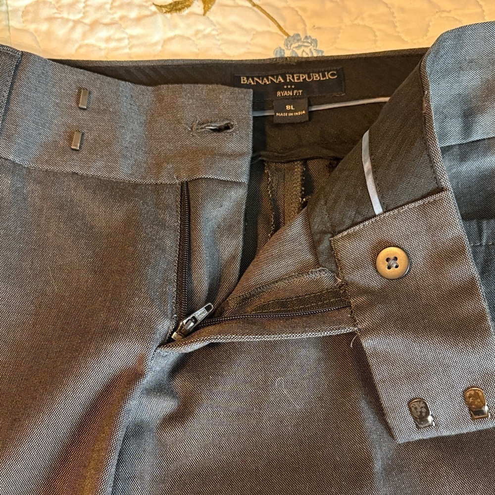 Banana Republic Women’s Ryan Fit Charcoal Gray Dress Pants Size 8L - Picture 2 of 10